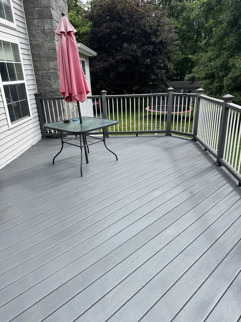 Composite deck after professional cleaning